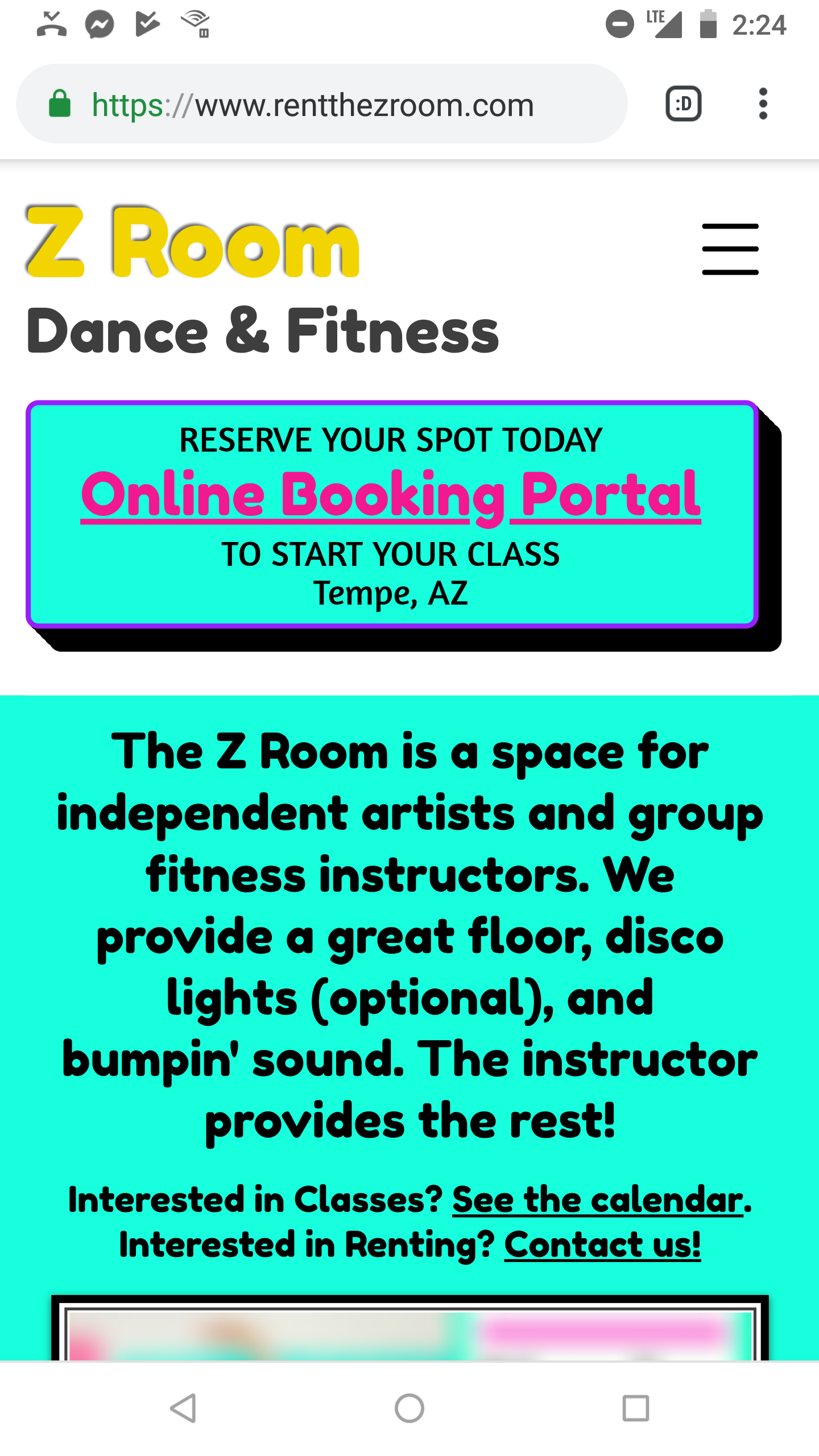 Studio booking system